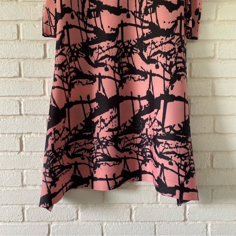 Pink Abstract Print A-Line Dress - Picture 6 of 9